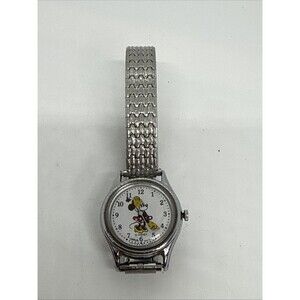 Vintage Women's Disney LORUS Minnie Mouse Silver Tone Watch Working